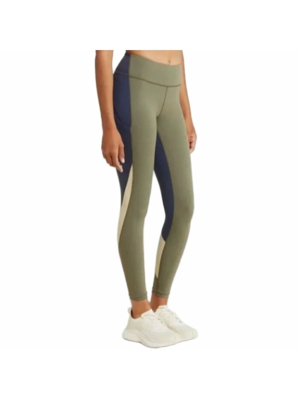NWT Outdoor Voices Women's Size XXL Zoom 7/8 Leggings Green Blue Cream Pants